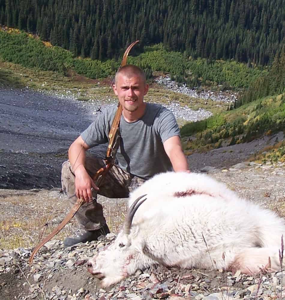 Jacob Sandberg og Canadisk sneged nedlagt med bue og pil